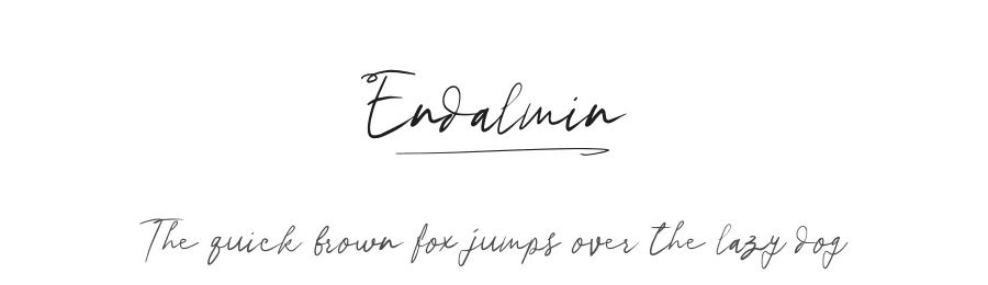 Endalmin by AHMAD FASHIHULLISAN β Script Handwritten Font