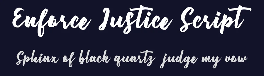 Enforce Justice Script by Atjcloth Team — Script Handwritten Font — thumbnail 2