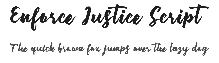 Enforce Justice Script by Atjcloth Team — Script Handwritten Font