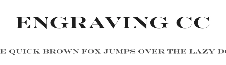 Engraving CC by indestructible type* — Serif Font