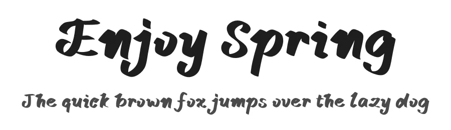 Enjoy Spring — Script Handwritten Font