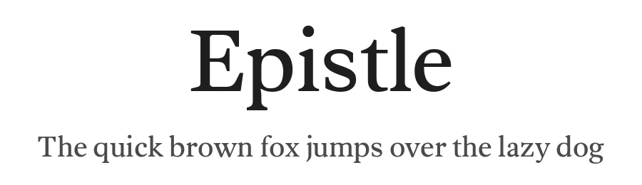 Epistle by Eli Heuer β Serif Font