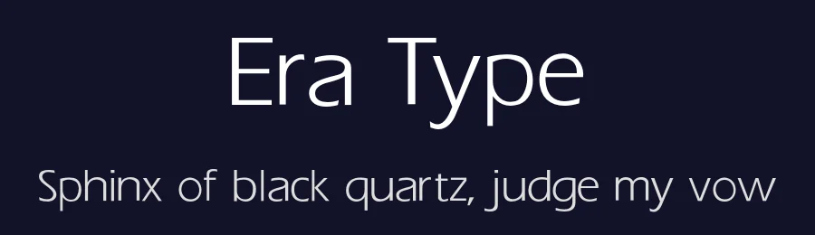 Era Type — Sans Serif Font — thumbnail 2