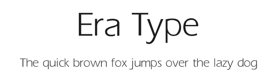 Era Type — Sans Serif Font