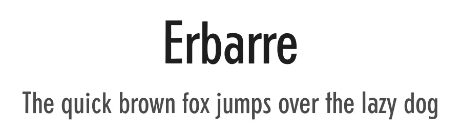 Erbarre — Sans Serif Font