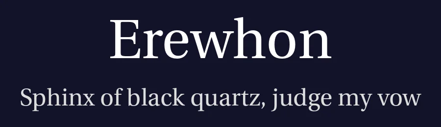 Erewhon — Serif Font — thumbnail 2
