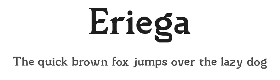 Eriega — Sans Serif Font
