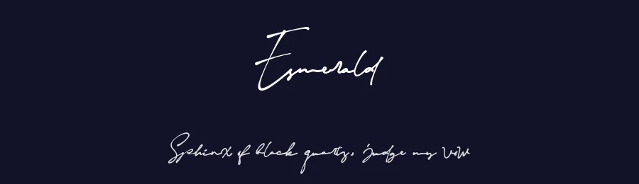 Esmerald by Muhamad Ali H.,Designer from Mozyen Studio — Script Handwritten Font — thumbnail 2