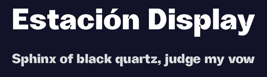 Estación Display — Sans Serif Font — thumbnail 2