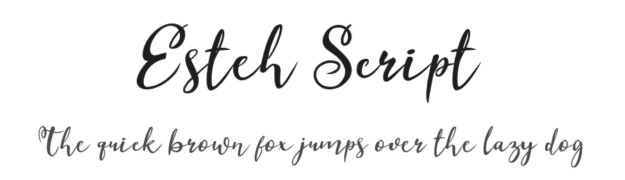 Esteh Script by Khurasan — Script Handwritten Font