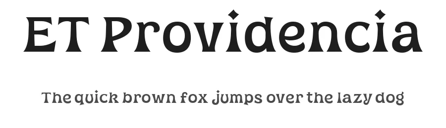 ET Providencia by Etipos — Serif Font