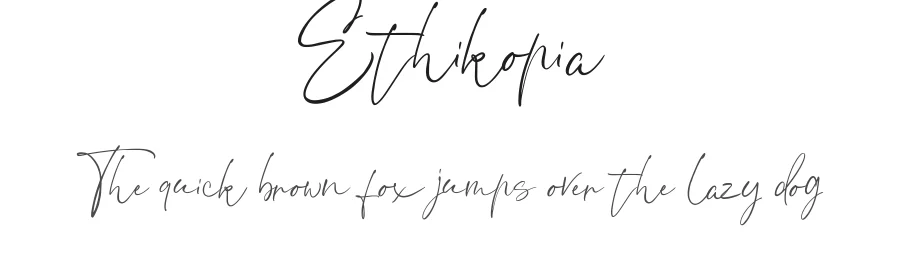Ethikopia by pinakiaaa — Script Handwritten Font