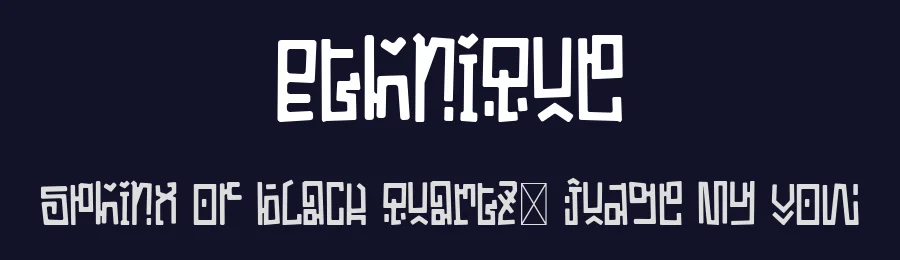 Ethnique by Sahirul — Display Font — thumbnail 2