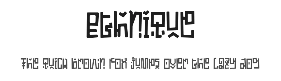 Ethnique by Sahirul — Display Font
