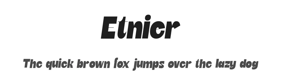 Etnier by Jamaludin Achmad Sahestya Dharma — Sans Serif Font