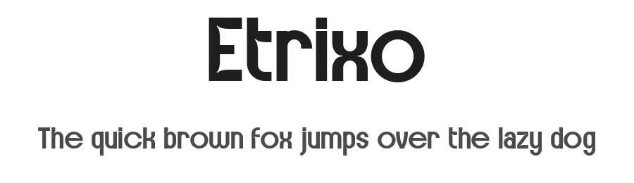 Etrixo by Say Studio — Display Font