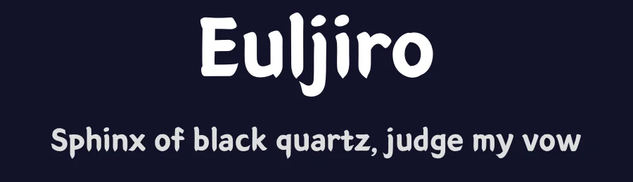 Euljiro by Bongjin Kim; Myungsoo Han; Hyesun Chae; Mikyoung Jeong; Wujin Sim; Changseop Im; Jooyeon Kang; Chorong Kim; — Script Handwritten Font — thumbnail 2