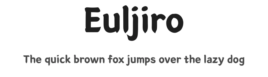 Euljiro by Bongjin Kim; Myungsoo Han; Hyesun Chae; Mikyoung Jeong; Wujin Sim; Changseop Im; Jooyeon Kang; Chorong Kim; — Script Handwritten Font