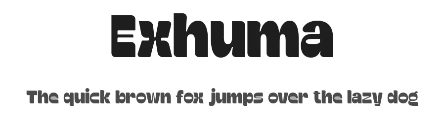 Exhuma by Bakhrudin Ja'far — Display Font