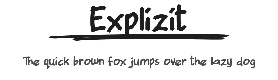 Explizit by AHMAD FASHIHULLISAN β Script Handwritten Font