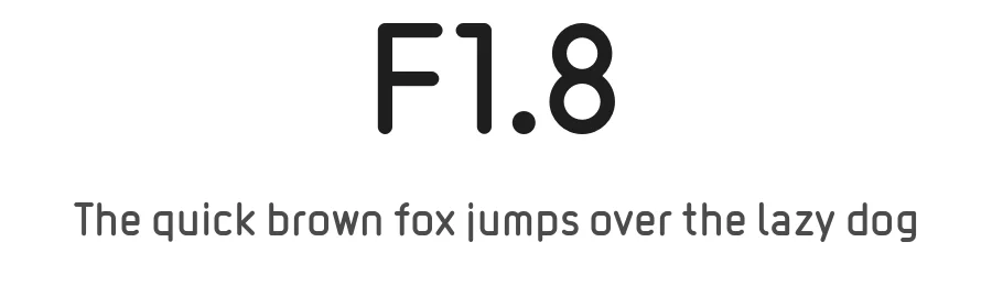 F1.8 by Sora Sagano — Sans Serif Font