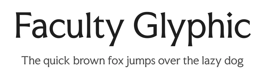Faculty Glyphic by Koto Studio, Dylan Young — Sans Serif Font
