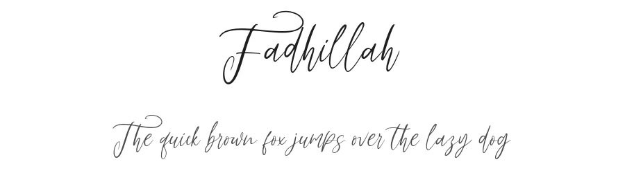 Fadhillah by Khaidir — Script Handwritten Font