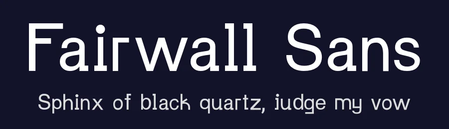 Fairwall Sans by Pavel Bruev — Sans Serif Font — thumbnail 2