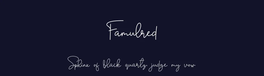 Famulred by Ahmad Muslimin — Script Handwritten Font — thumbnail 2
