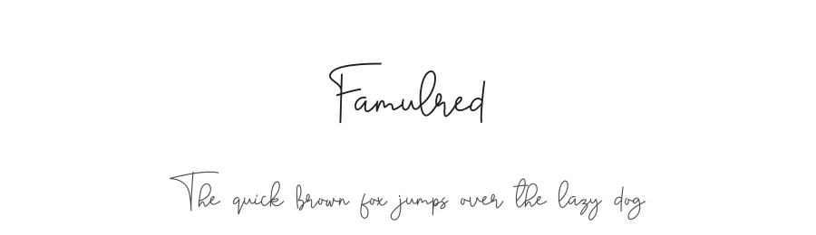 Famulred by Ahmad Muslimin — Script Handwritten Font