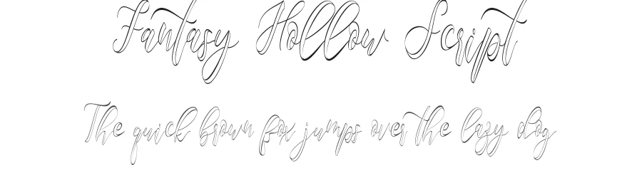 Fantasy Hollow Script by Aldedesign 2019 — Script Handwritten Font