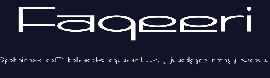 Faqeeri by Hassan Bakhtiar Mirza — Sans Serif Font — thumbnail 2