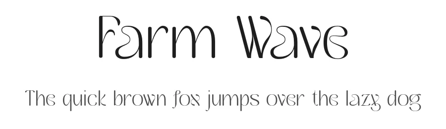 Farm Wave by Ekayasa | Authentype β Display Font