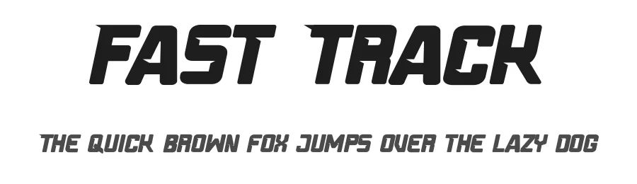 Fast Track by Tokopress Team — Display Font