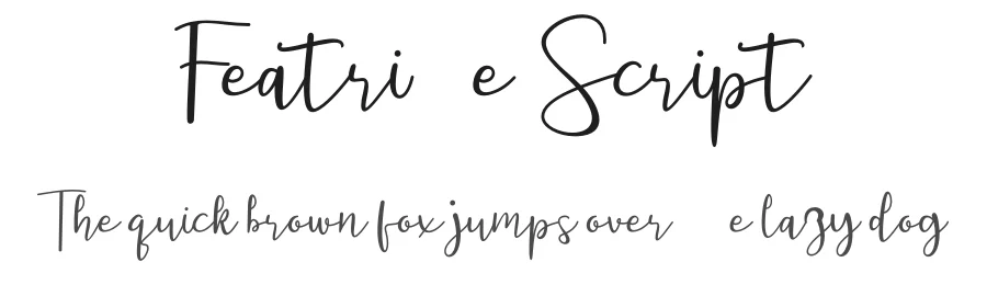 Featrisse Script — Script Handwritten Font