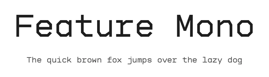 Feature Mono by Sia Vrublevskaya β Sans Serif Font