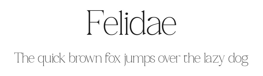 Felidae — Serif Font