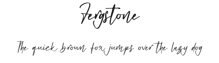 Fergstone by forberas — Script Handwritten Font