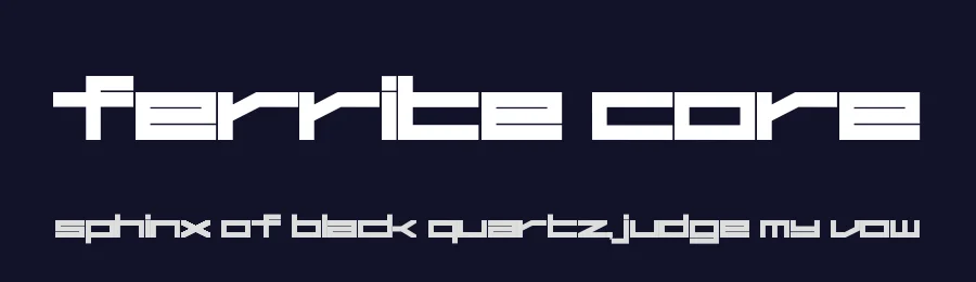 Ferrite Core by Froyo Tam — Display Font — thumbnail 2