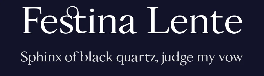 Festina Lente by Iwa Wolska — Serif Font — thumbnail 2