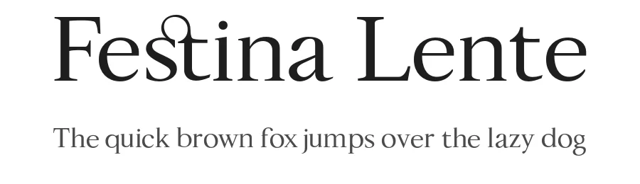 Festina Lente by Iwa Wolska — Serif Font