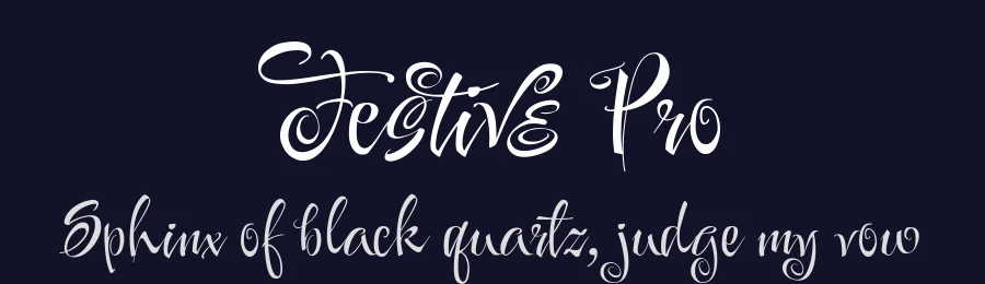 Festive Pro by Robert E. Leuschke — Script Handwritten Font — thumbnail 2