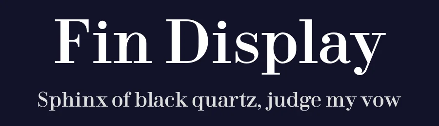 Fin Display by J. Blake Harris — Serif Font — thumbnail 2