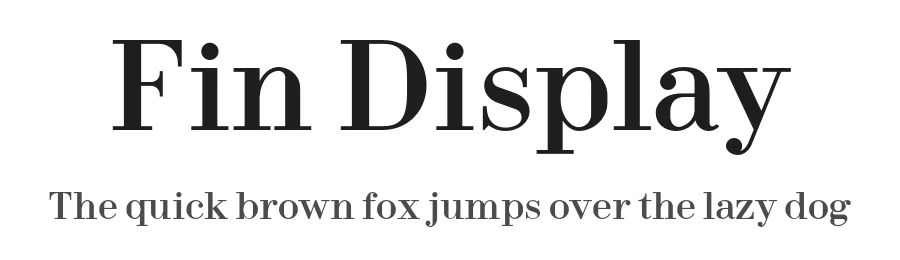 Fin Display by J. Blake Harris — Serif Font