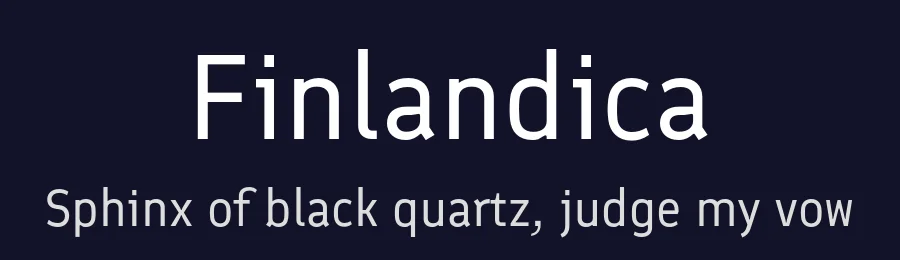 Finlandica by Niklas Ekholm, Juho Hiilivirta, Jaakko Suomalainen — Sans Serif Font — thumbnail 2
