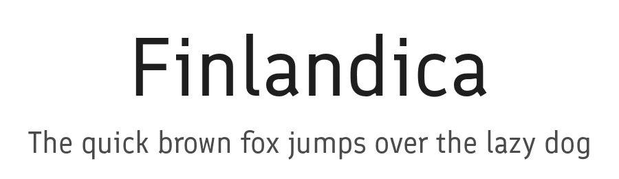 Finlandica by Niklas Ekholm, Juho Hiilivirta, Jaakko Suomalainen — Sans Serif Font