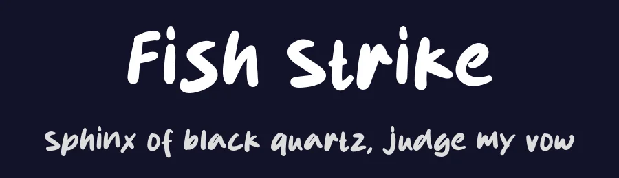 Fish Strike by MJType (Muhamad Junaid) www.mjtype.com — Script Handwritten Font — thumbnail 2