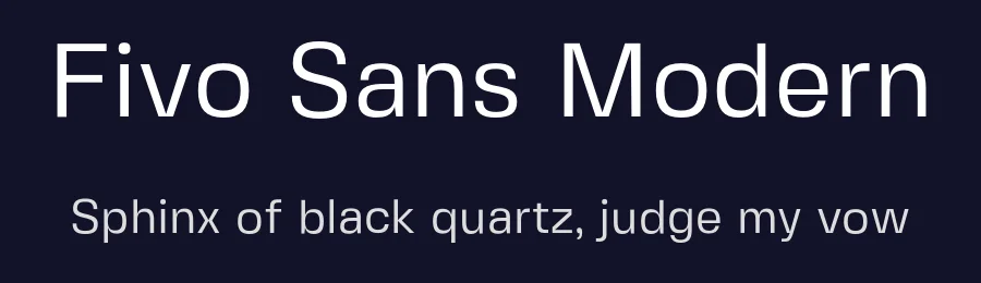 Fivo Sans Modern by Alexander Slobzheninov — Sans Serif Font — thumbnail 2