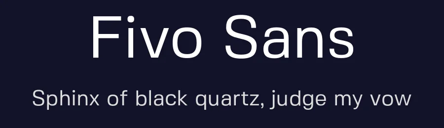 Fivo Sans by Alexander Slobzheninov — Sans Serif Font — thumbnail 2