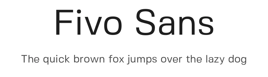 Fivo Sans by Alexander Slobzheninov โ Sans Serif Font